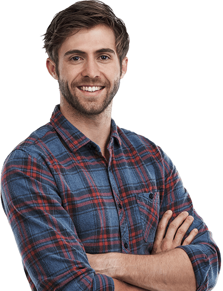 Young man with healthy attractive smile